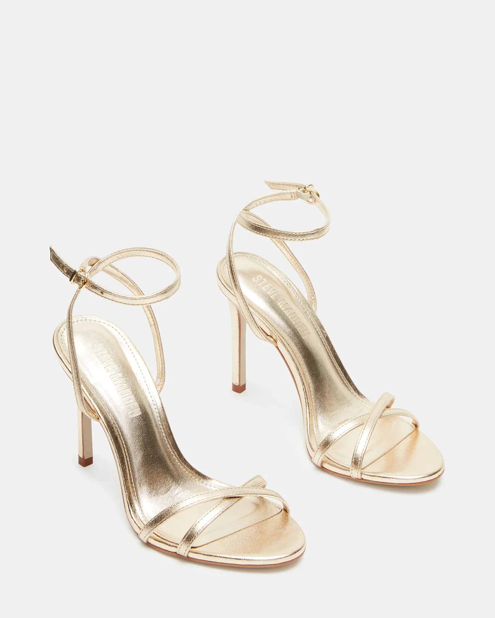 Shoeliva Aurelia Gold Stiletto Sandal Pair